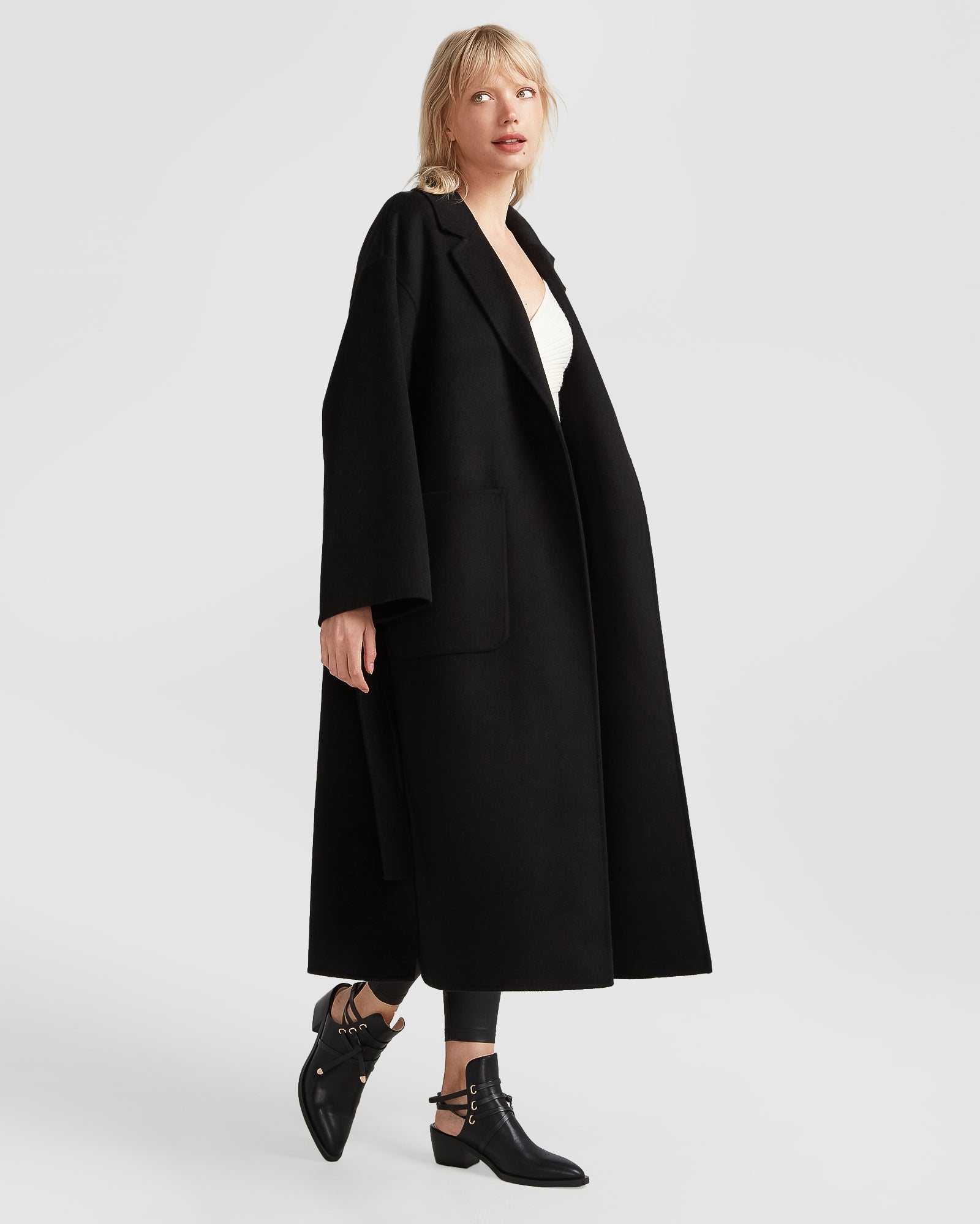 Belle & Bloom Wide Awake Split Hem Overcoat