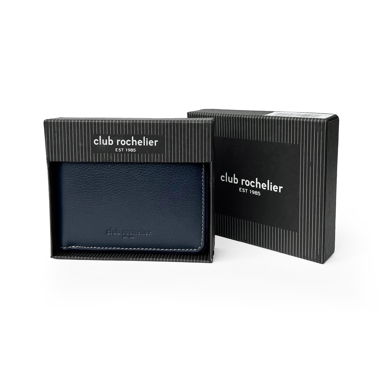 Club Rochelier Men's Leather Zipper Around with Center Wing Wallet