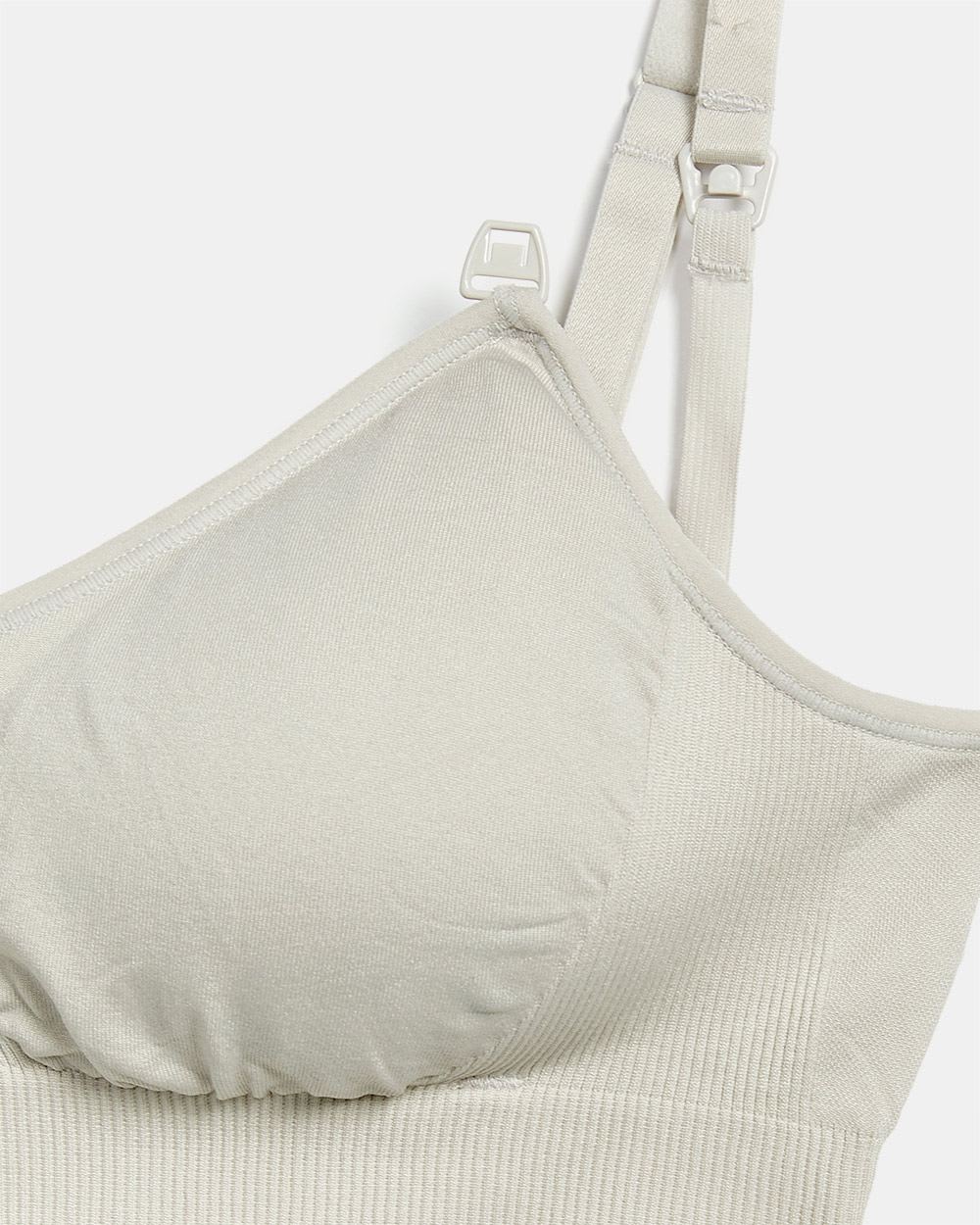 Seamless V-Neck Nursing Bra - Thyme Maternity