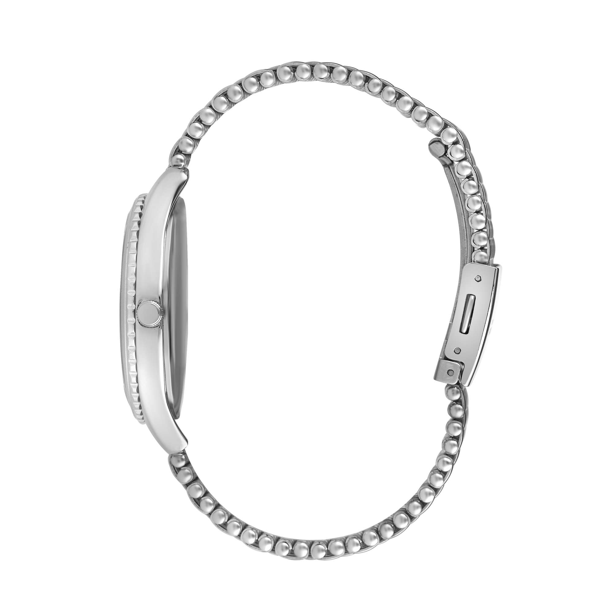 LEE COOPER-Women's Silver 36.5mm watch w/White Dial