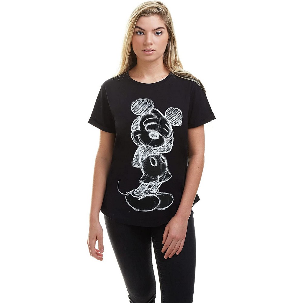 Disney - Womens/Ladies Shy Mickey Mouse T-Shirt