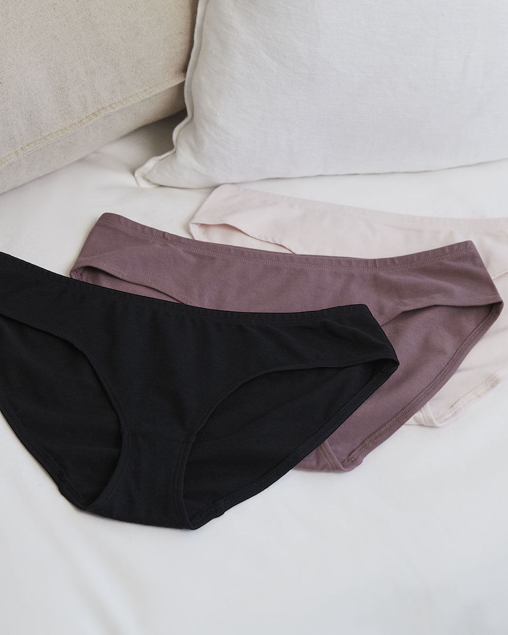 Cotton Hipster Panties, Pack of 3 - Thyme Maternity
