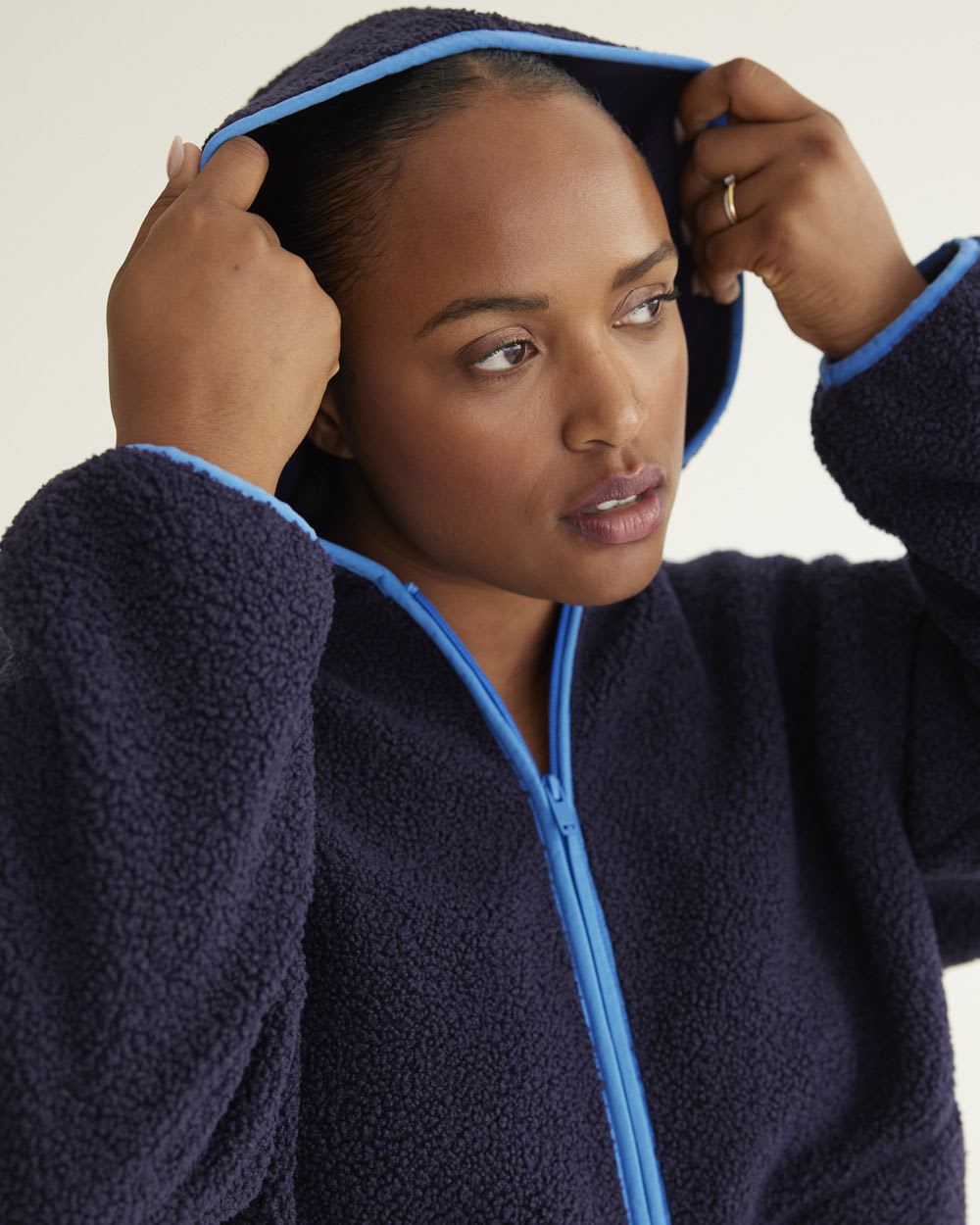 Hooded Sherpa Jacket, Hyba