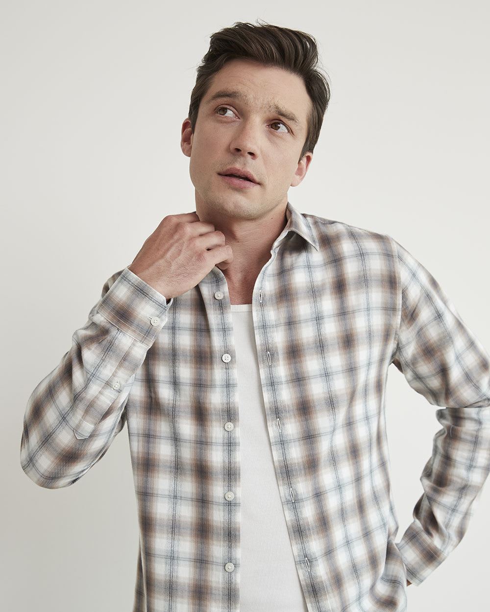 Slim-Fit Plaid Shirt