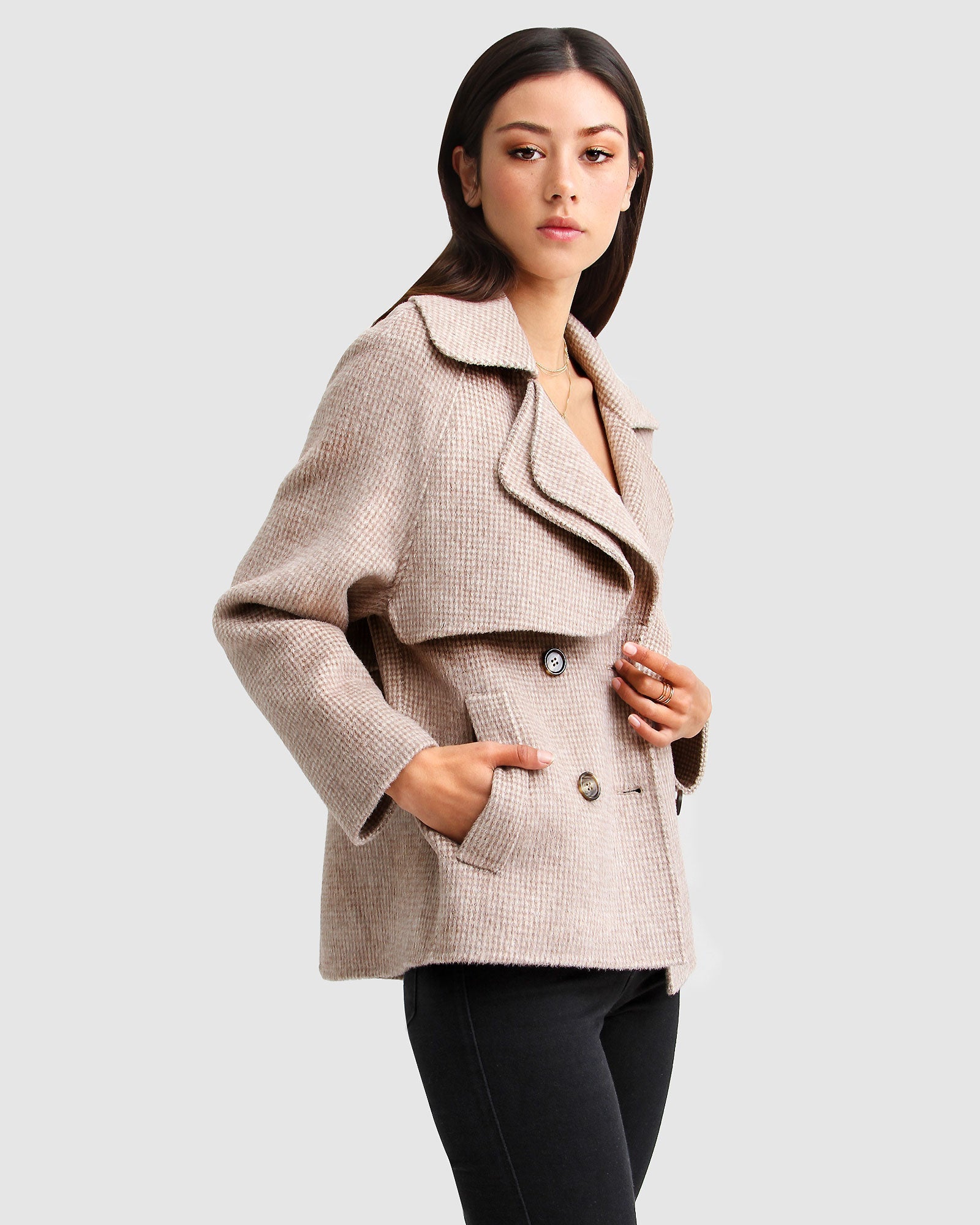 Belle & Bloom I'm Yours Wool Blend Peacoat