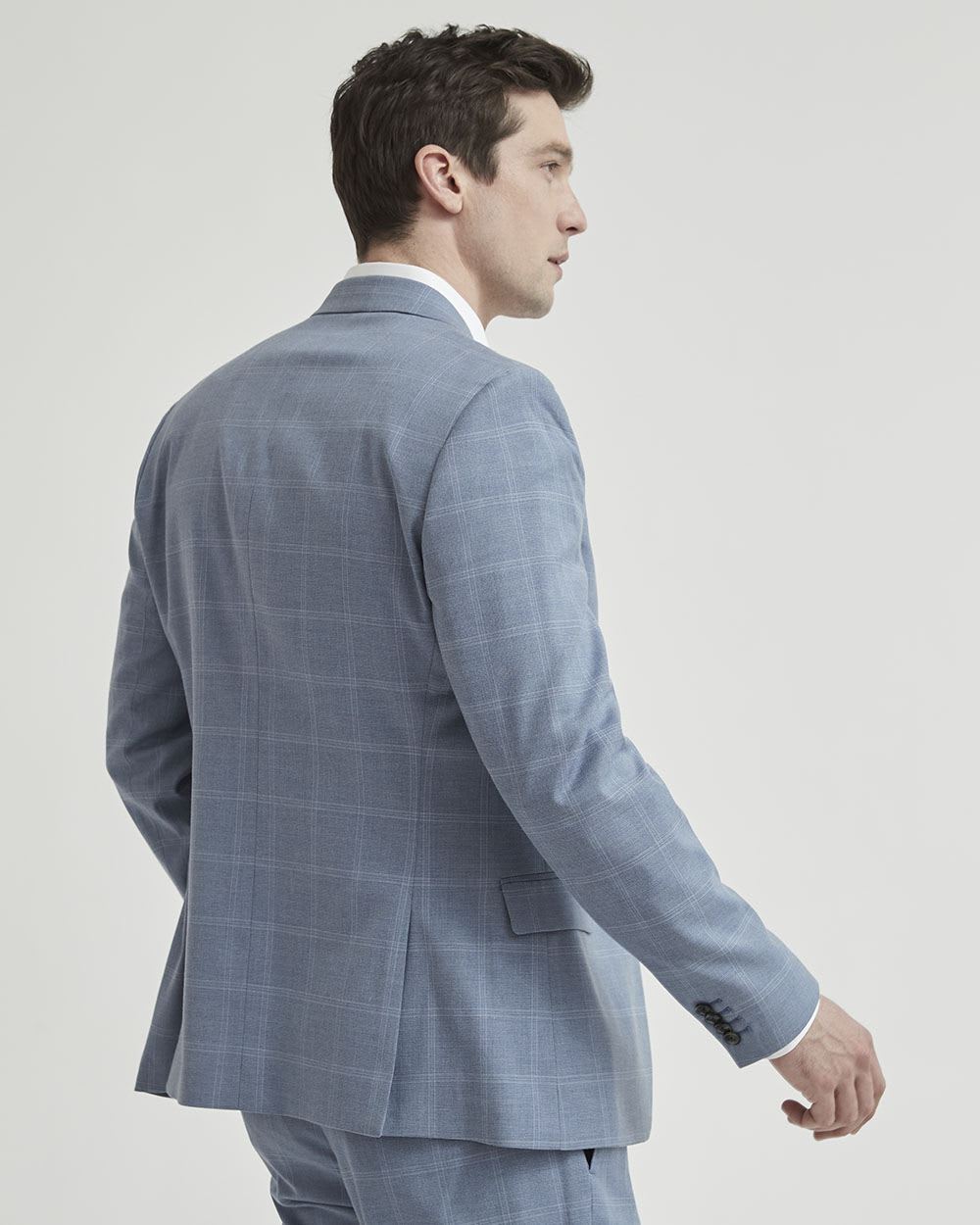 Blue Checkered Suit Blazer