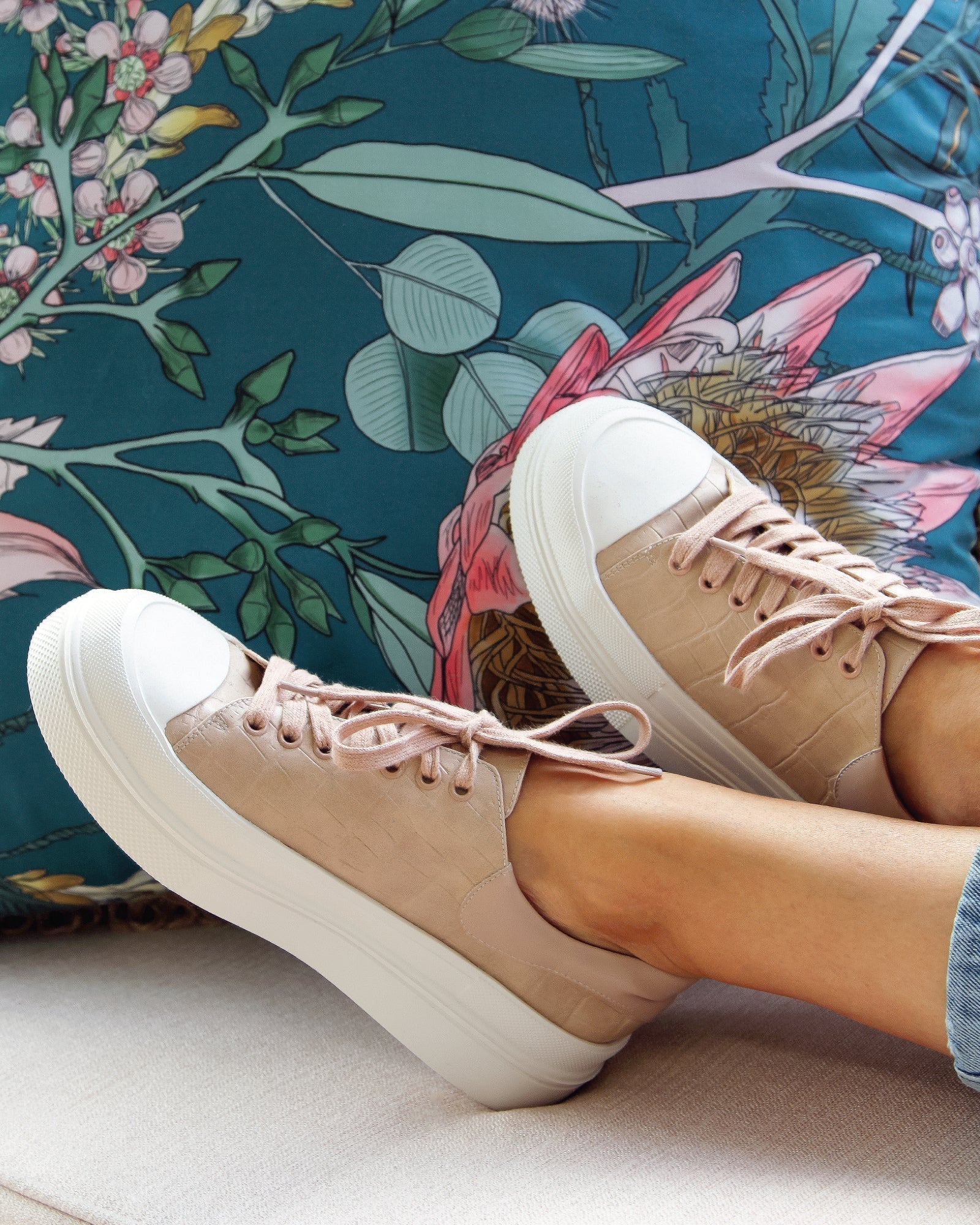 Belle & Bloom Just A Dream Croc Leather Sneaker