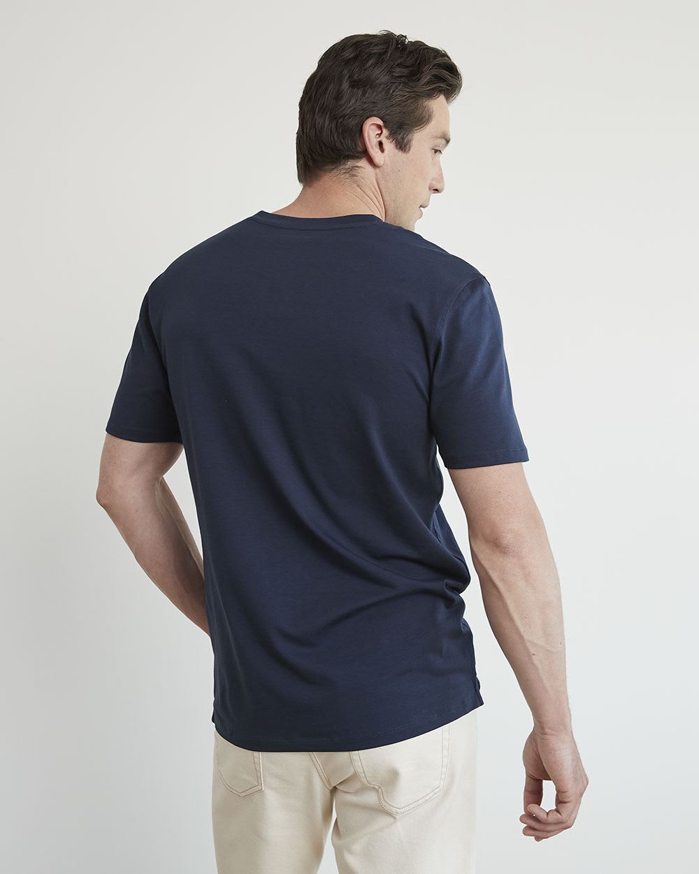 Supima Cotton (R) Henley Short Sleeve T-Shirt