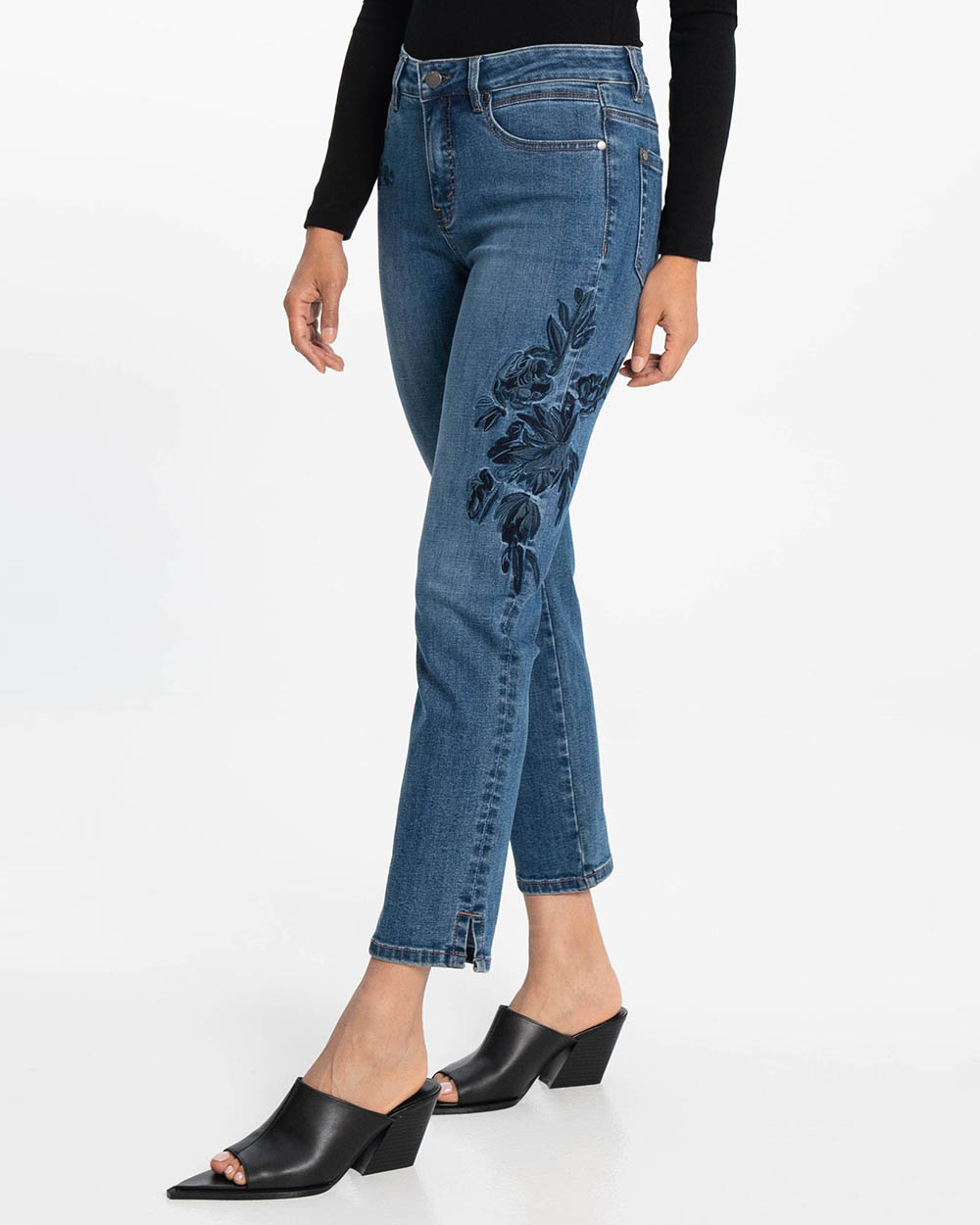 LOIS - Gigi Slim Embroidered Blue Jeans