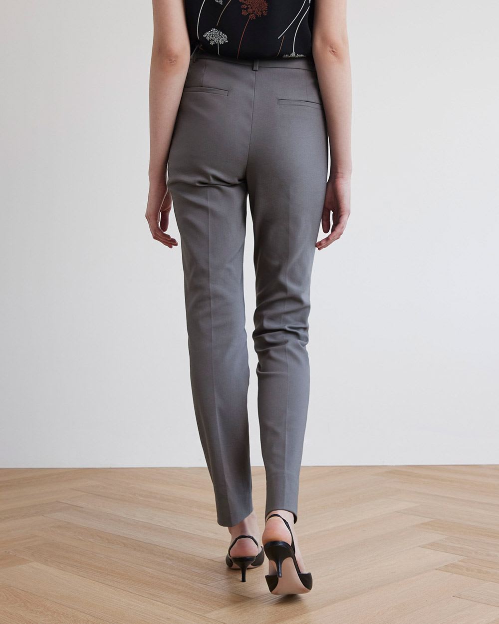 Mid-Rise Long Slim-Leg Solid Signature Pant - 31.5"