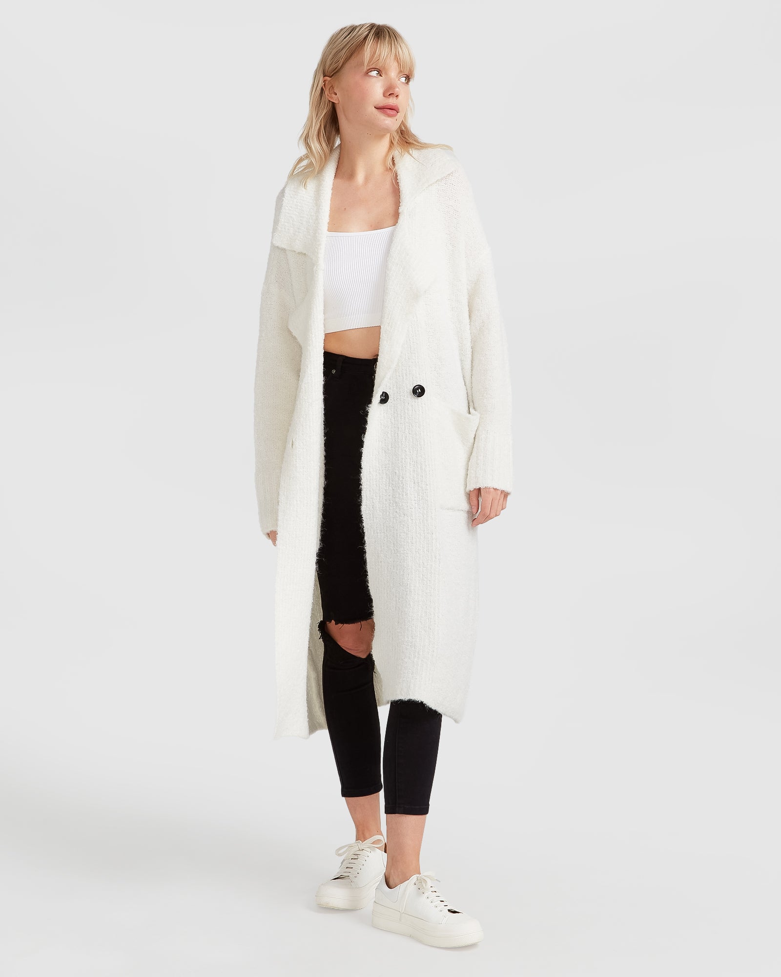 Belle & Bloom Born To Run Sustainable Sweater Coat
