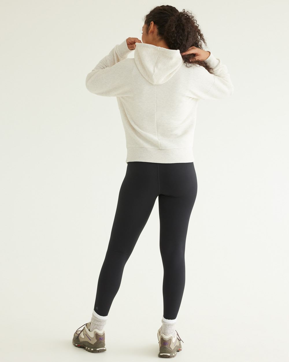 Hooded Ottoman-Knit Pullover