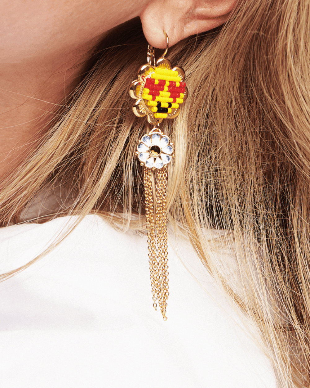 AFTERSUN Gold & Yellow Earrings