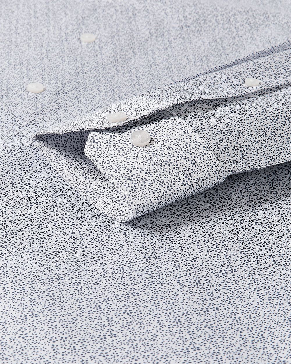 Slim-Fit Dress Shirt with Floral Pattern