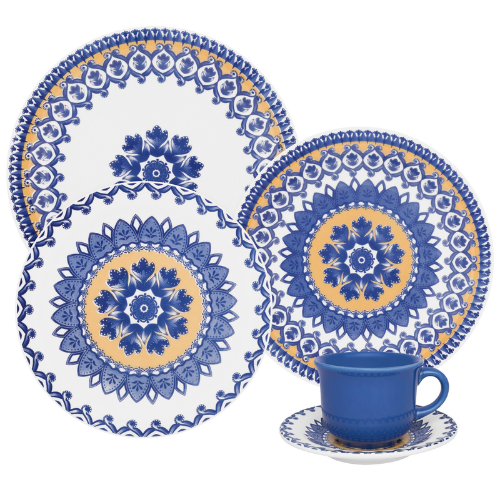 Oxford Floreal La Carreta 20 Pieces Dinnerware Set Service for 4
