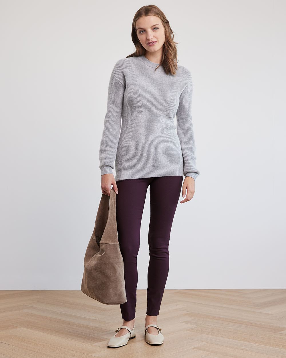 High-Rise Long Solid City Legging Pant