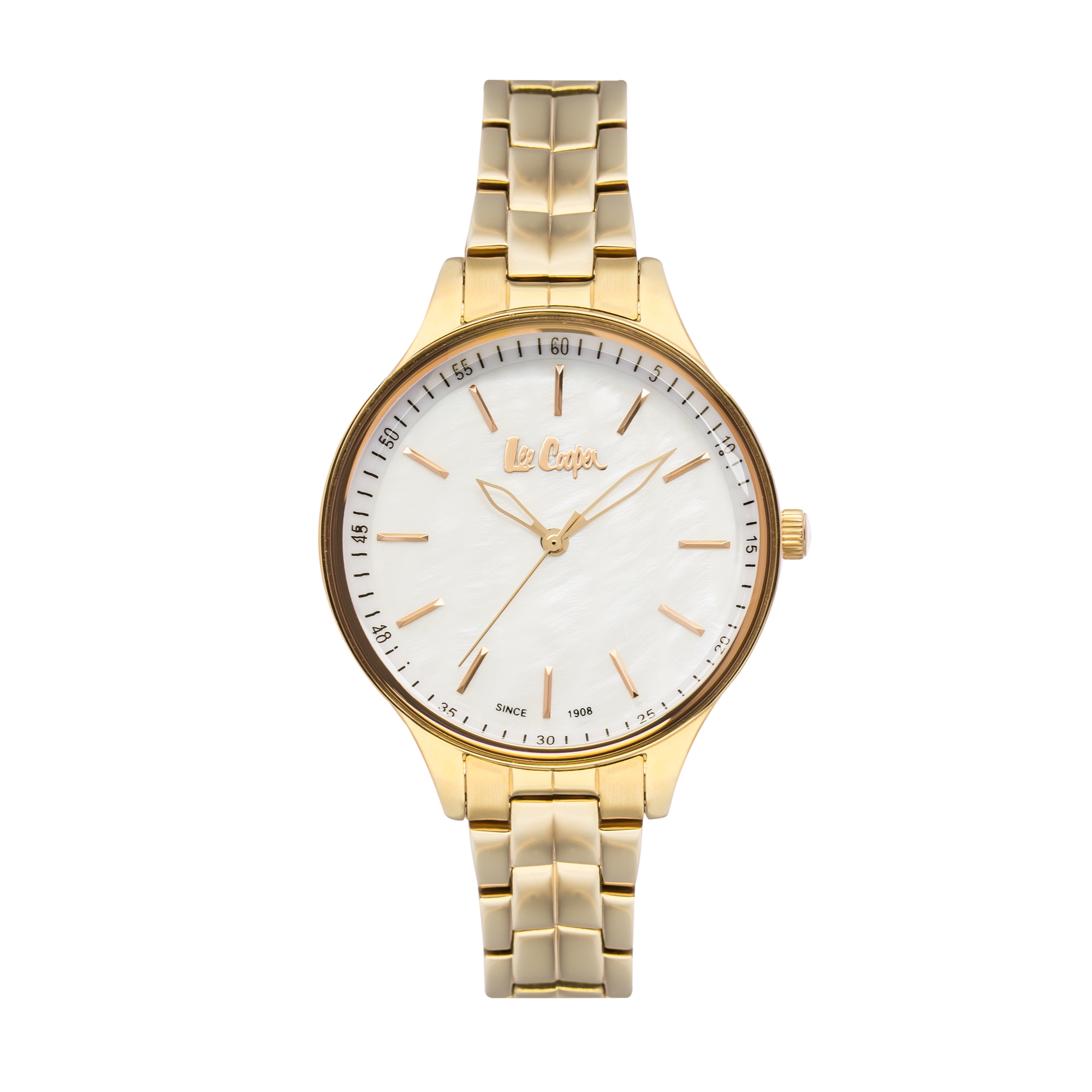 LEE COOPER-Women's Yellow Gold 36mm watch w/White Dial