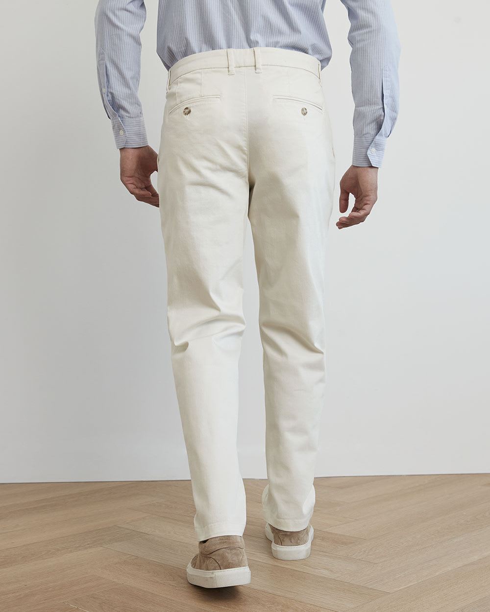 Slim-Fit Pleated Chino Pants - 30"