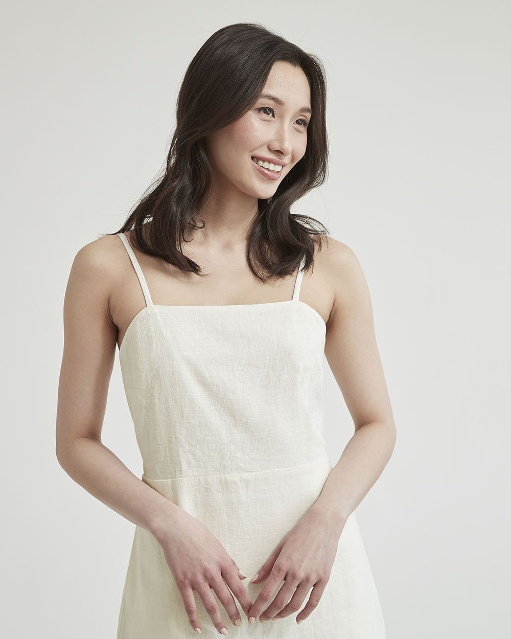 Mini Fitted Linen Dress