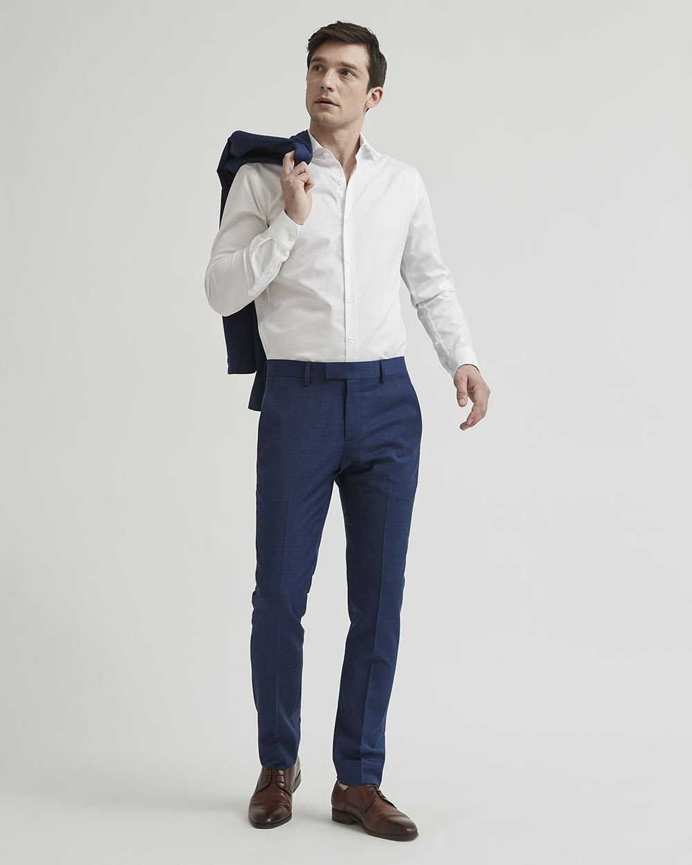 Medium Blue Wool Essential Dress Pant