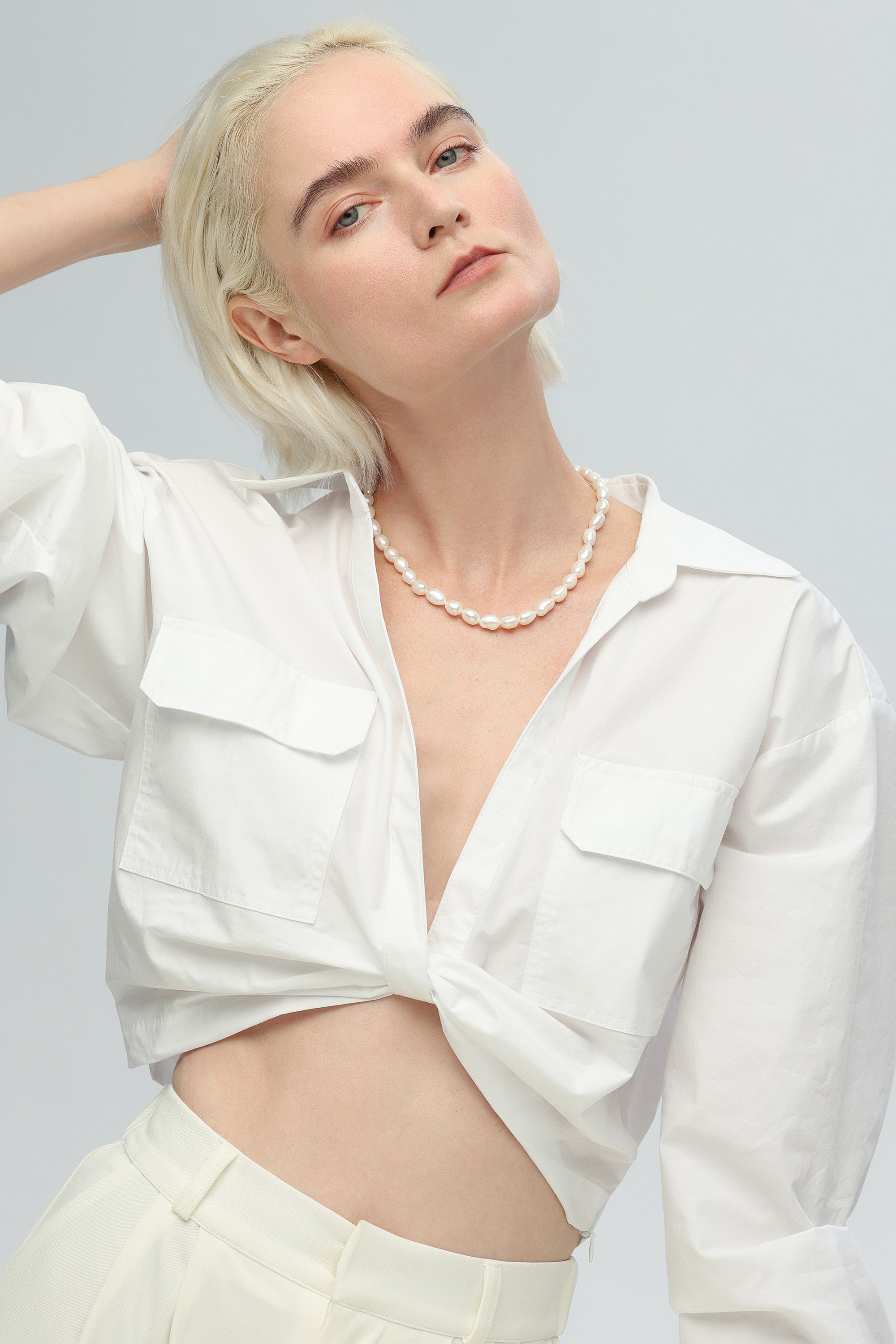 Classicharms-Mera Baroque Pearl Necklace & Scarf Set