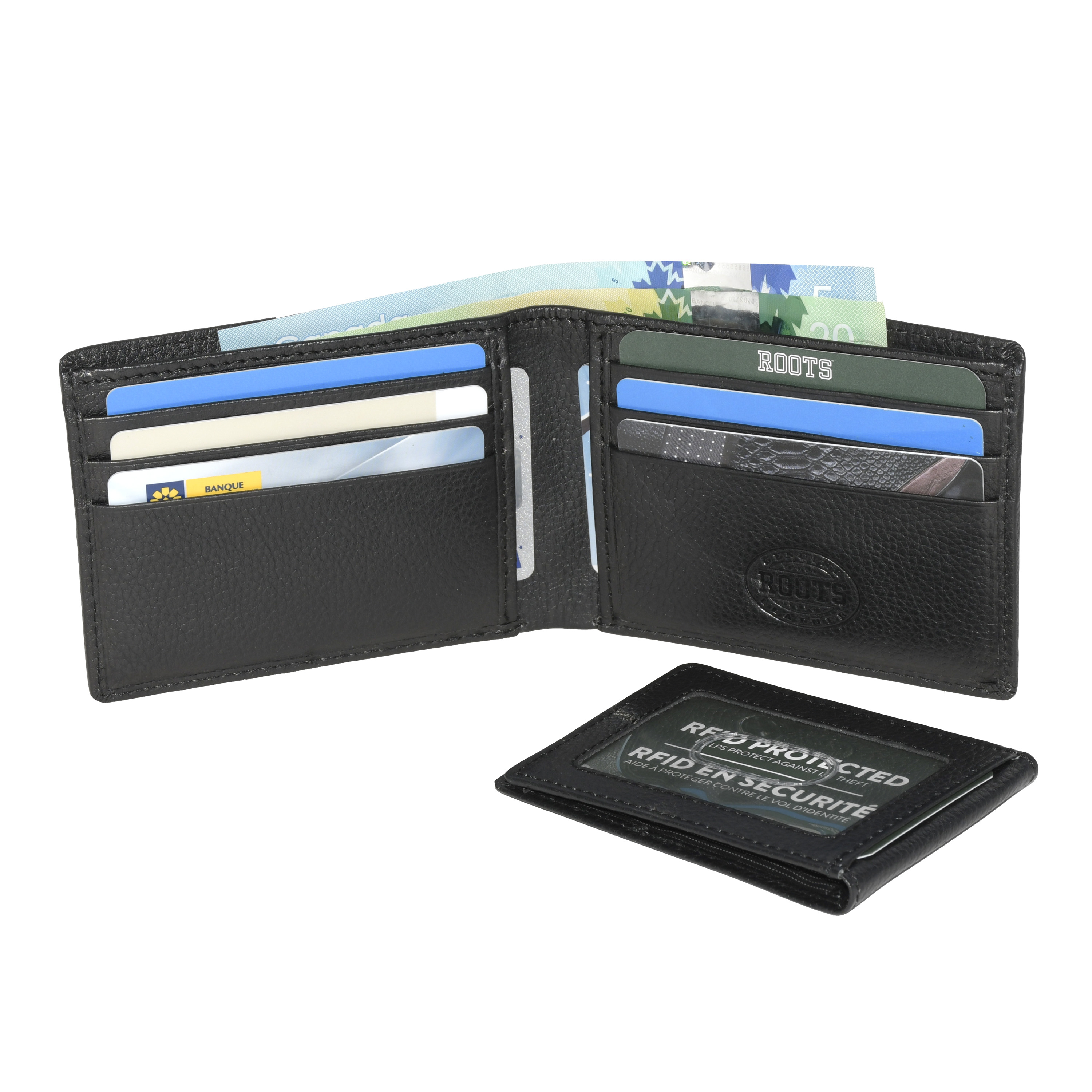 Roots Men's Slimfold Wallet with Removable ID