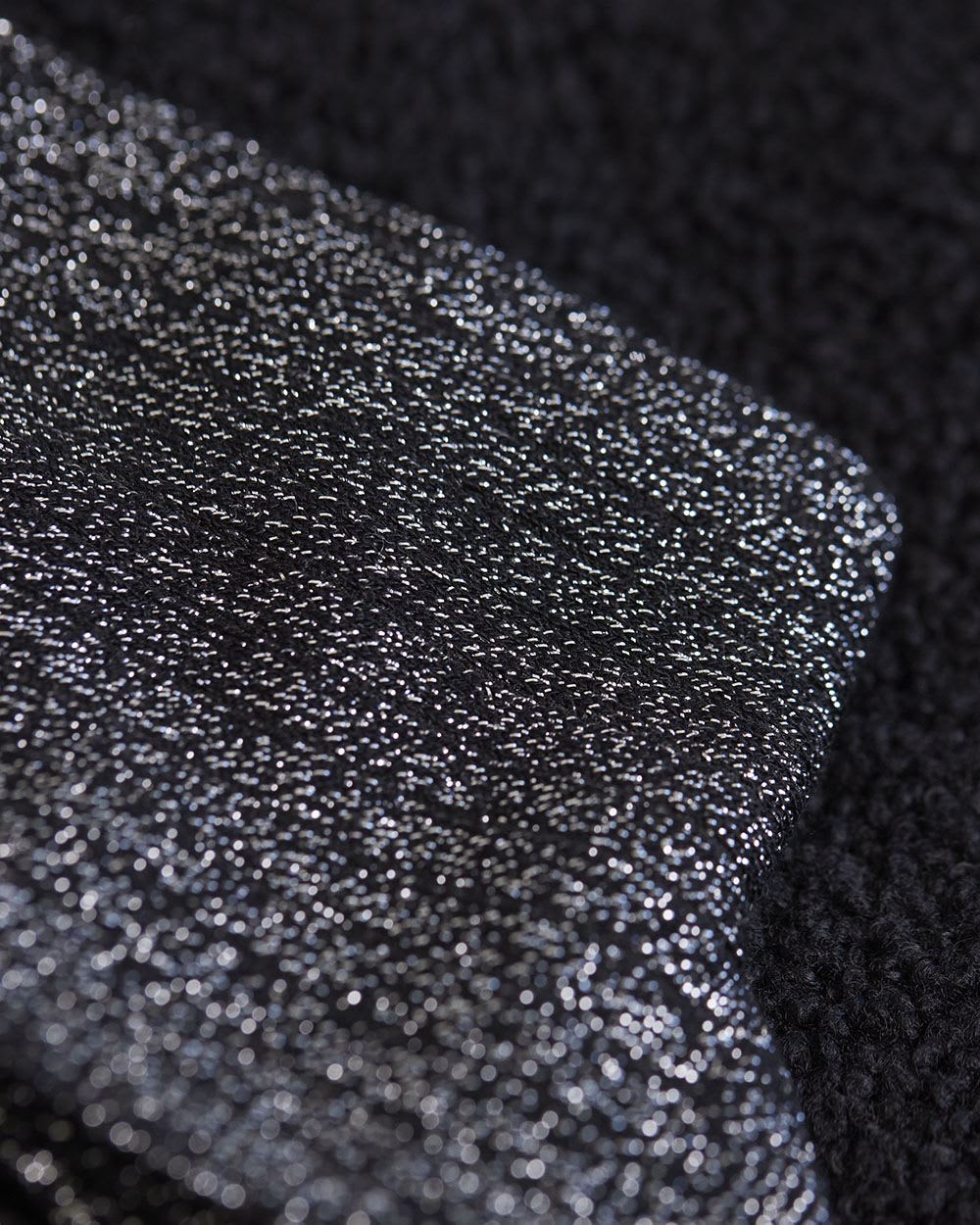 Ribbed Bamboo Crew Socks with Metallic Fibres