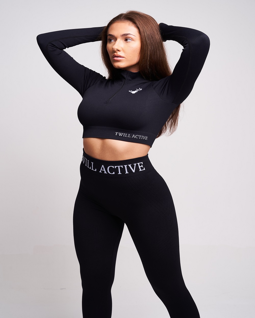 Twill Active - Zanelia Recycled Rib Long Sleeve Top - Black
