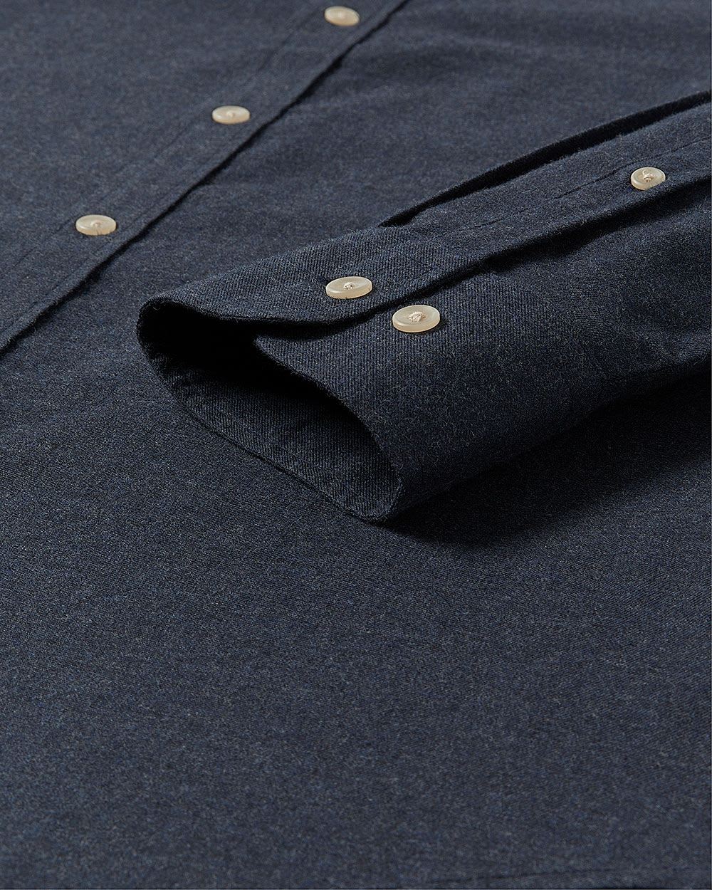 Slim-Fit Solid Flannel Shirt