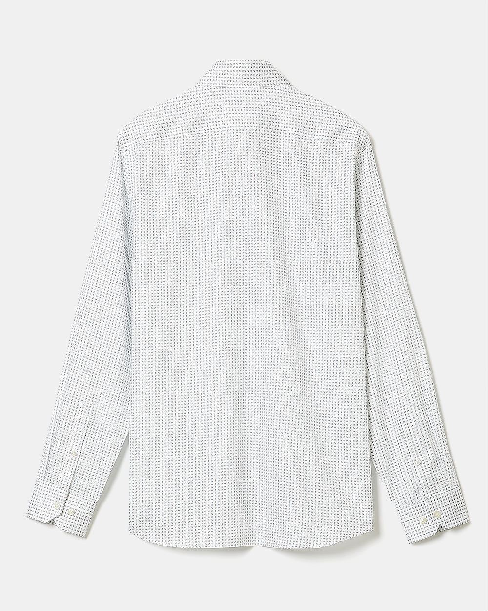Tailored-Fit Dress Shirt with Micro Geo Print