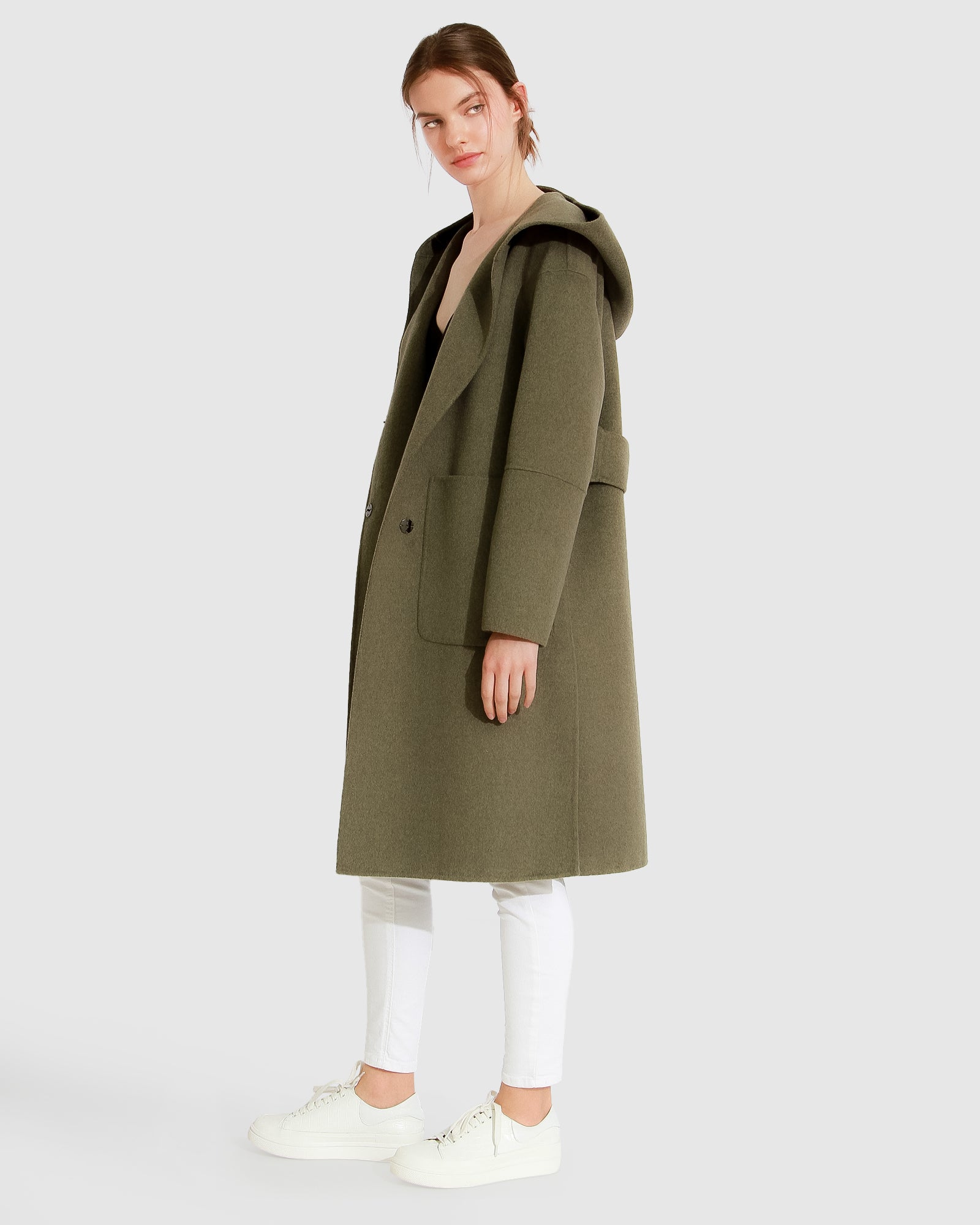 Belle & Bloom Walk This Way Wool Blend Oversized Coat