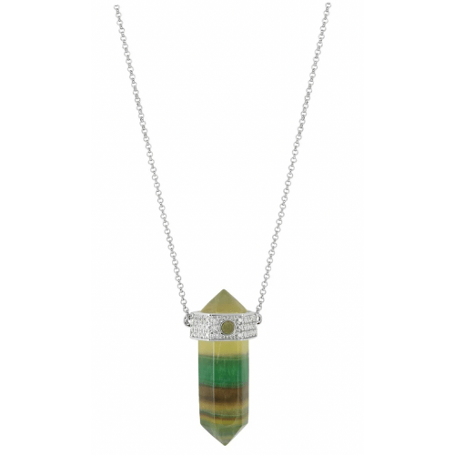 Prism Necklace Fluorite - Handmade Product