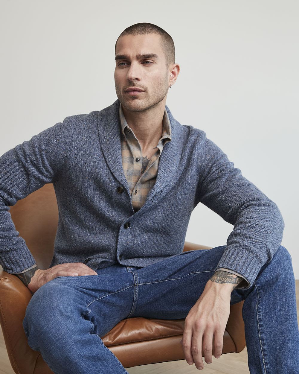 Cardigan with Shawl Collar