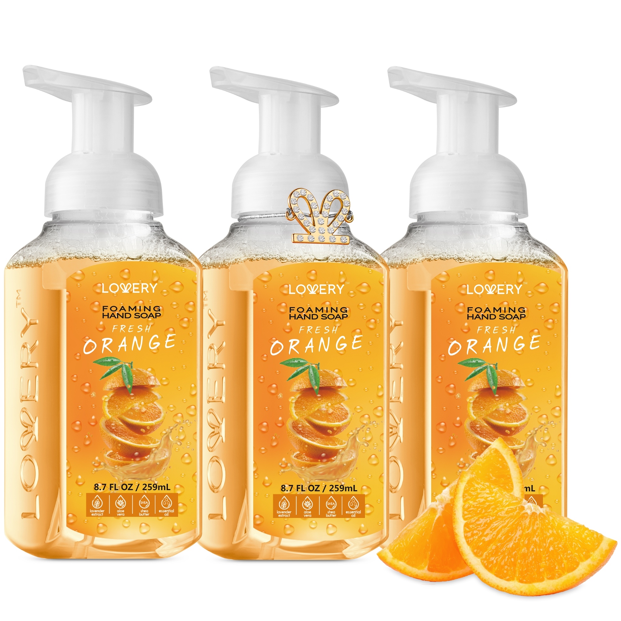 Lovery Foaming Hand Soap - Pack Of 3 - fresh Orange Scent