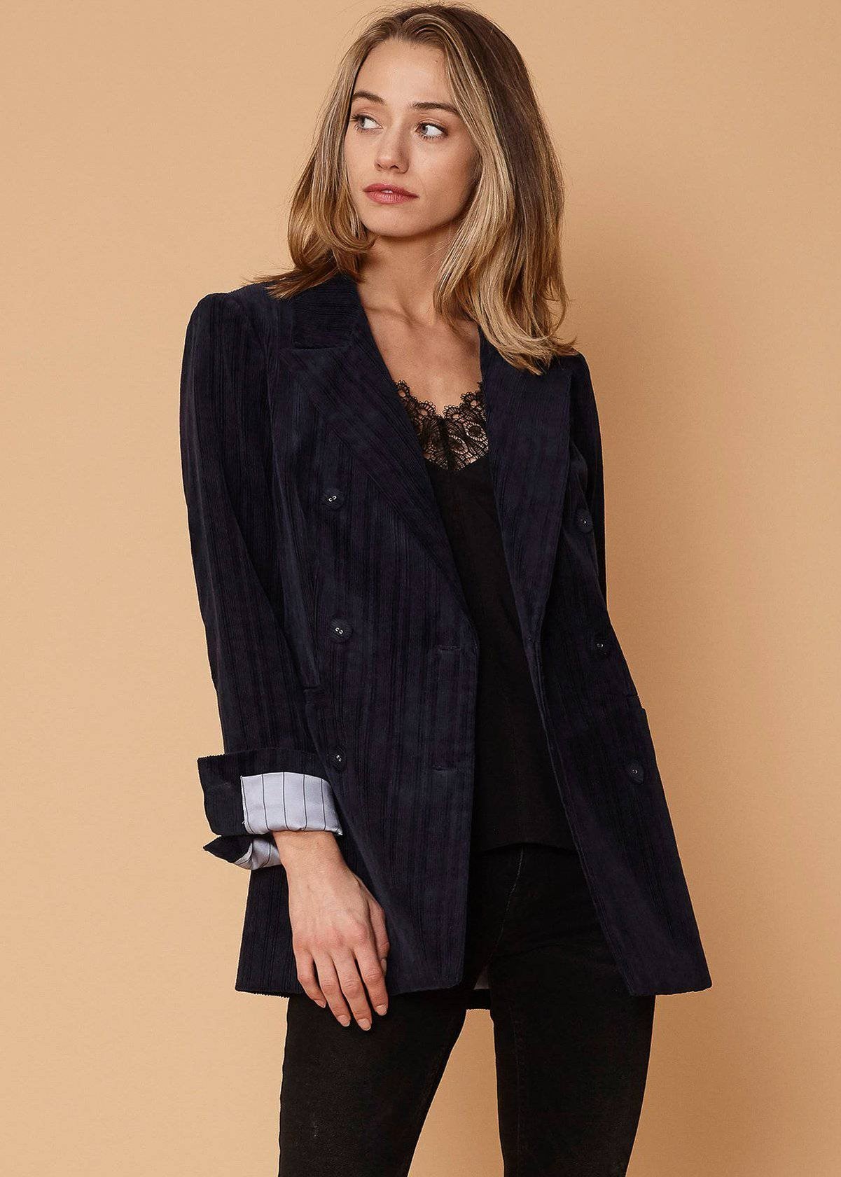 Nurode Corduroy Double Breasted Blazer