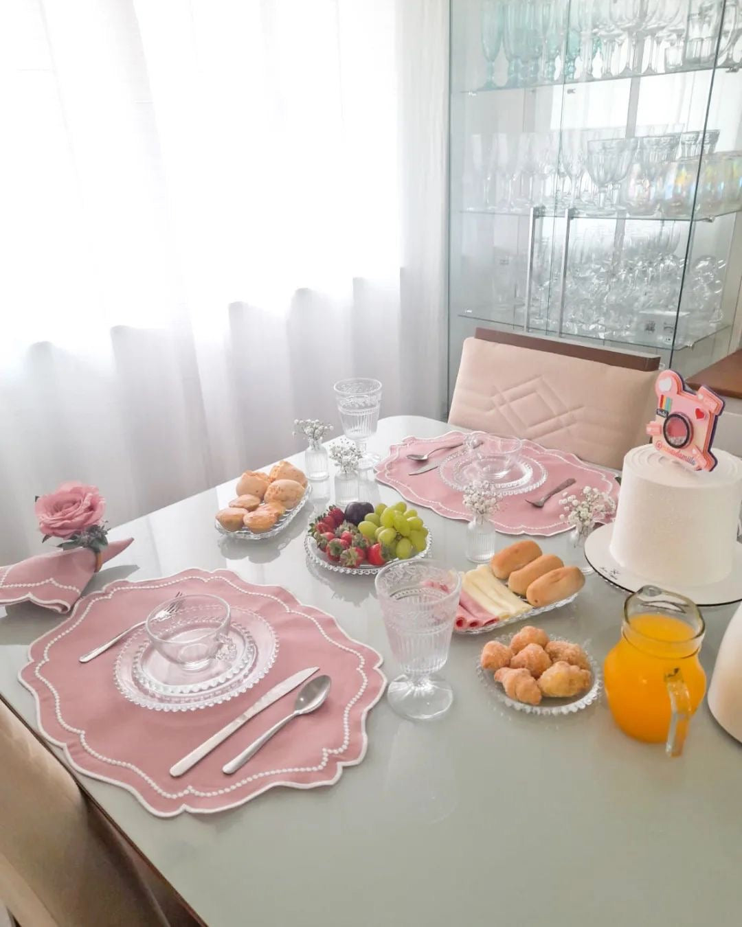 Pearl Collection Crystal Bread Plates 10cm Set of 4