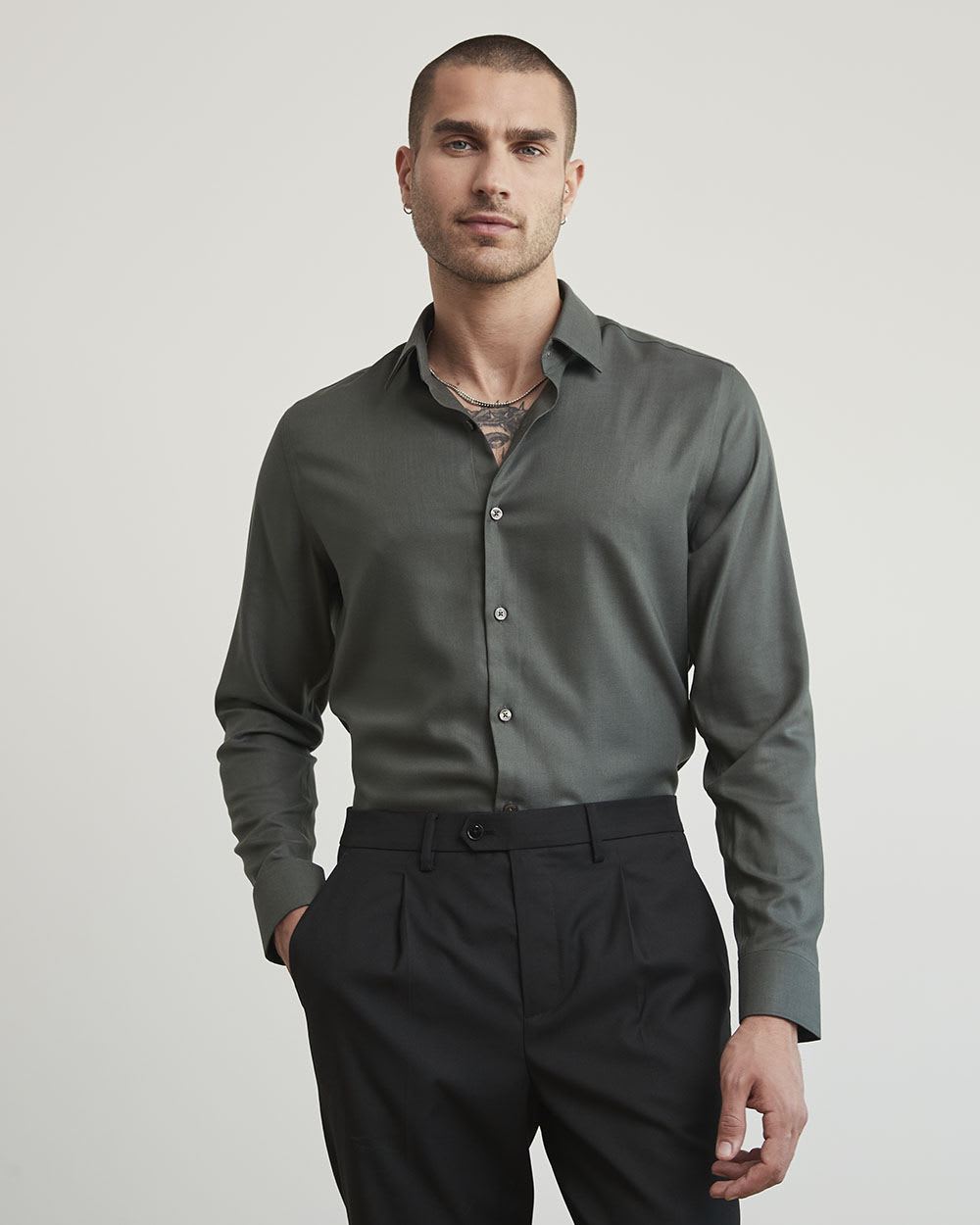 Slim-Fit Knit Performance Shirt
