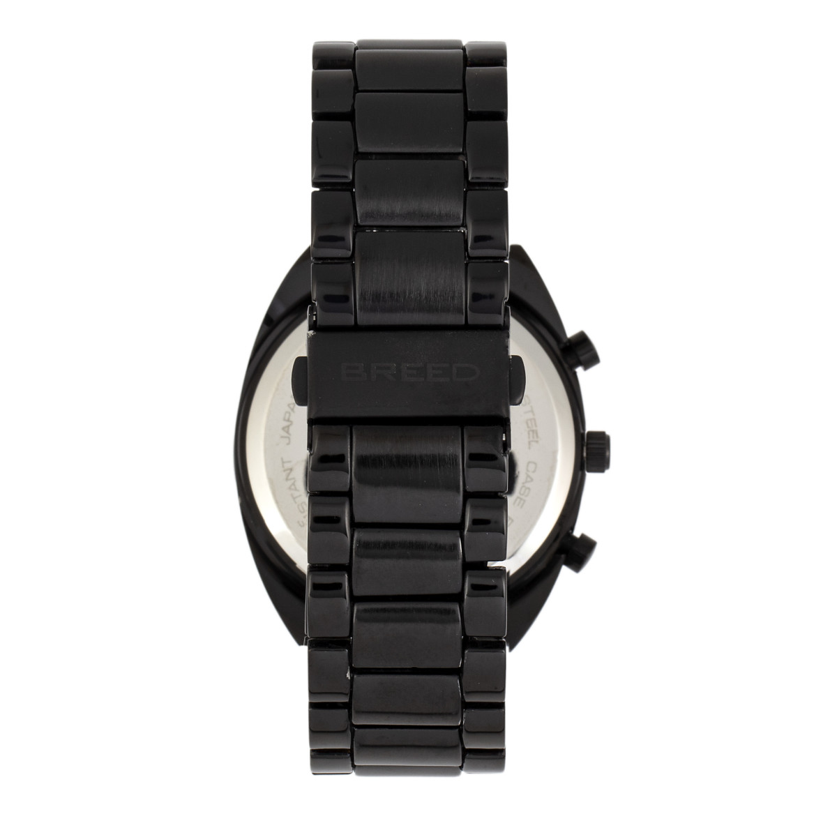 Breed - Racer Chronograph Bracelet Watch w/Date - Silver/Black