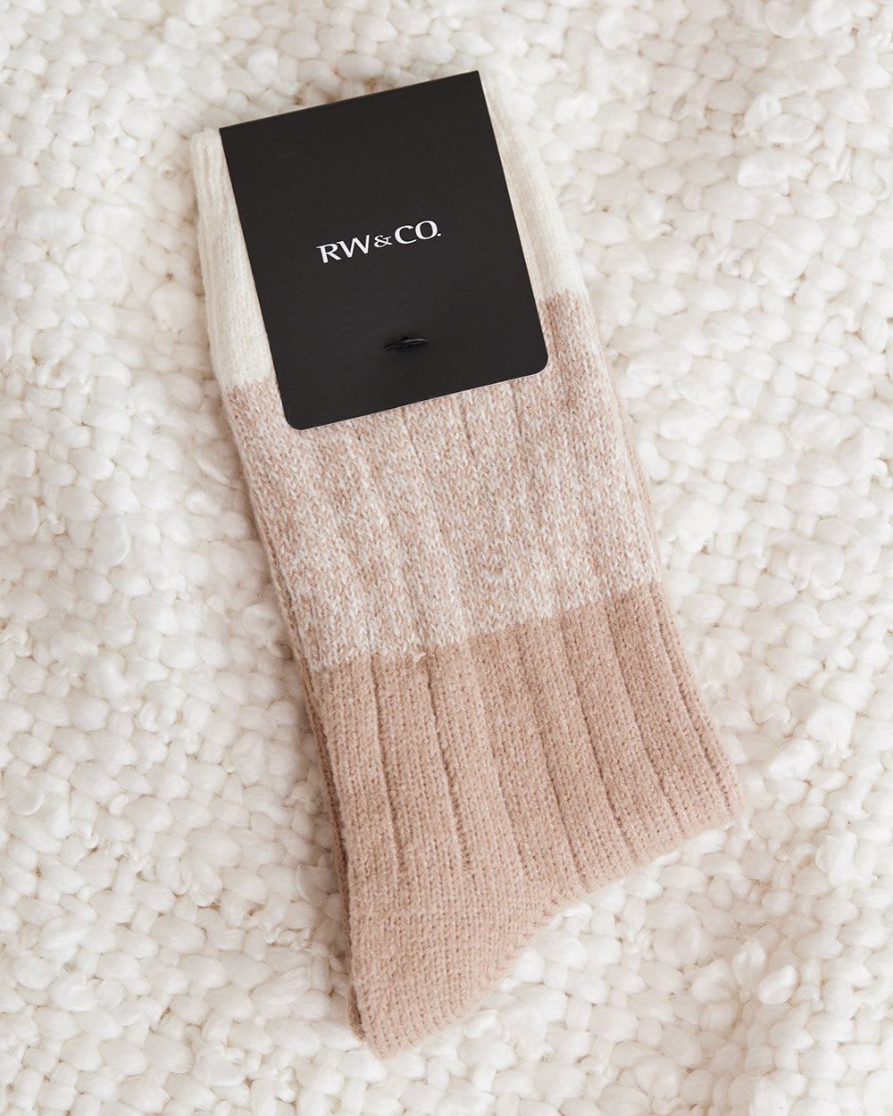 Colour-Blocked Super-Soft Socks