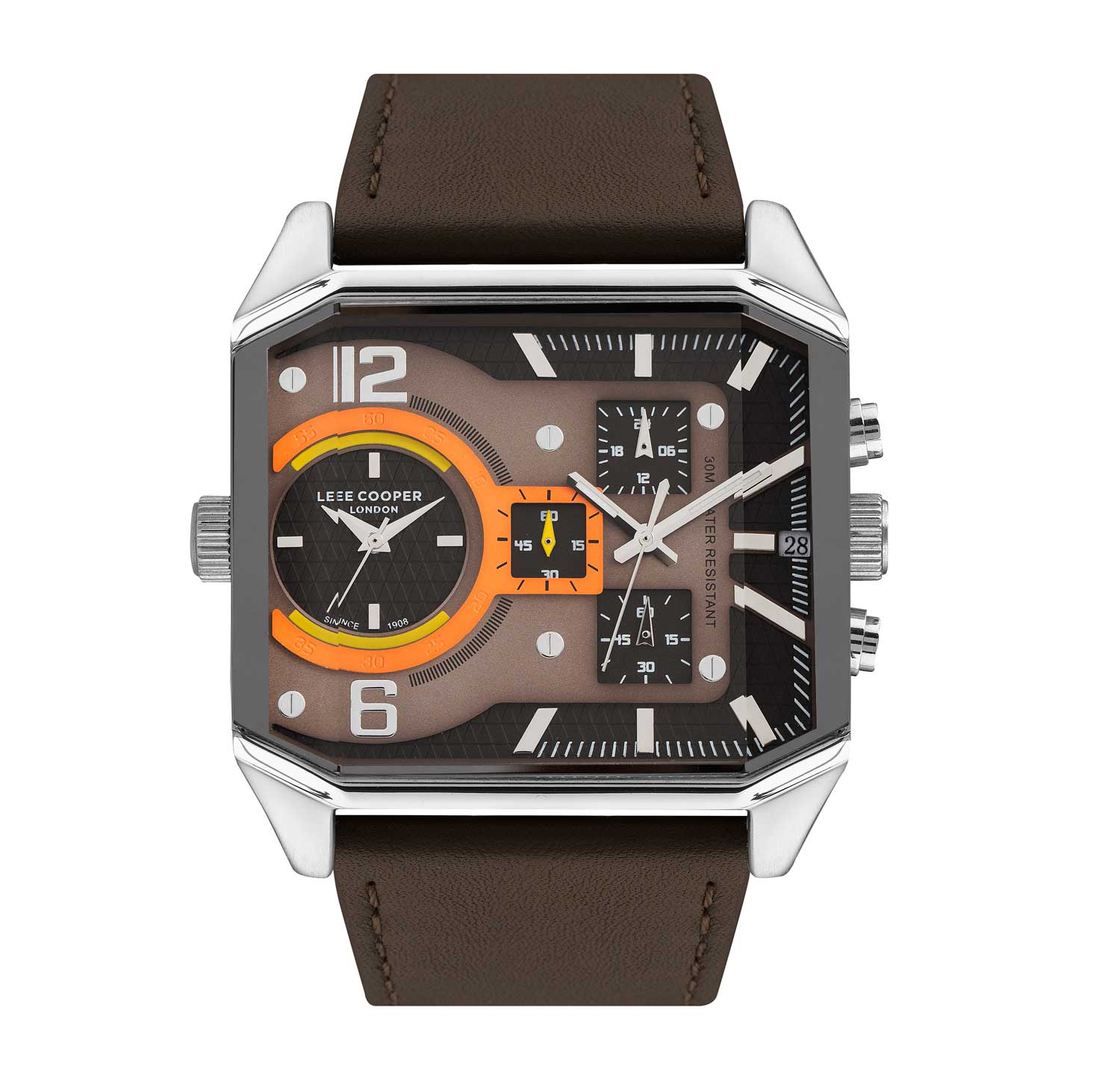 LEE COOPER-Men's Black 54mm watch w/Black Dial