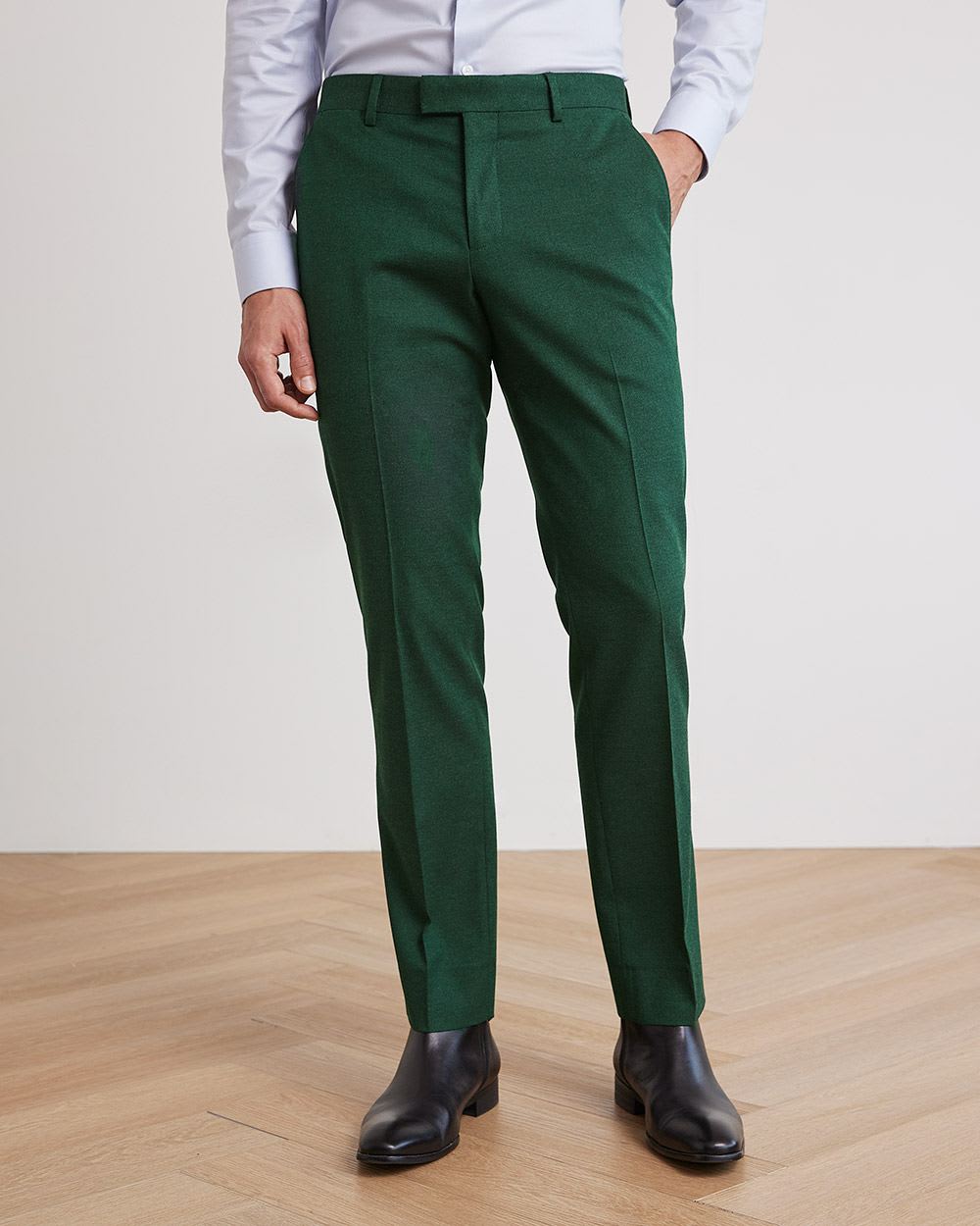 Slim-Fit Brushed Suit Pant