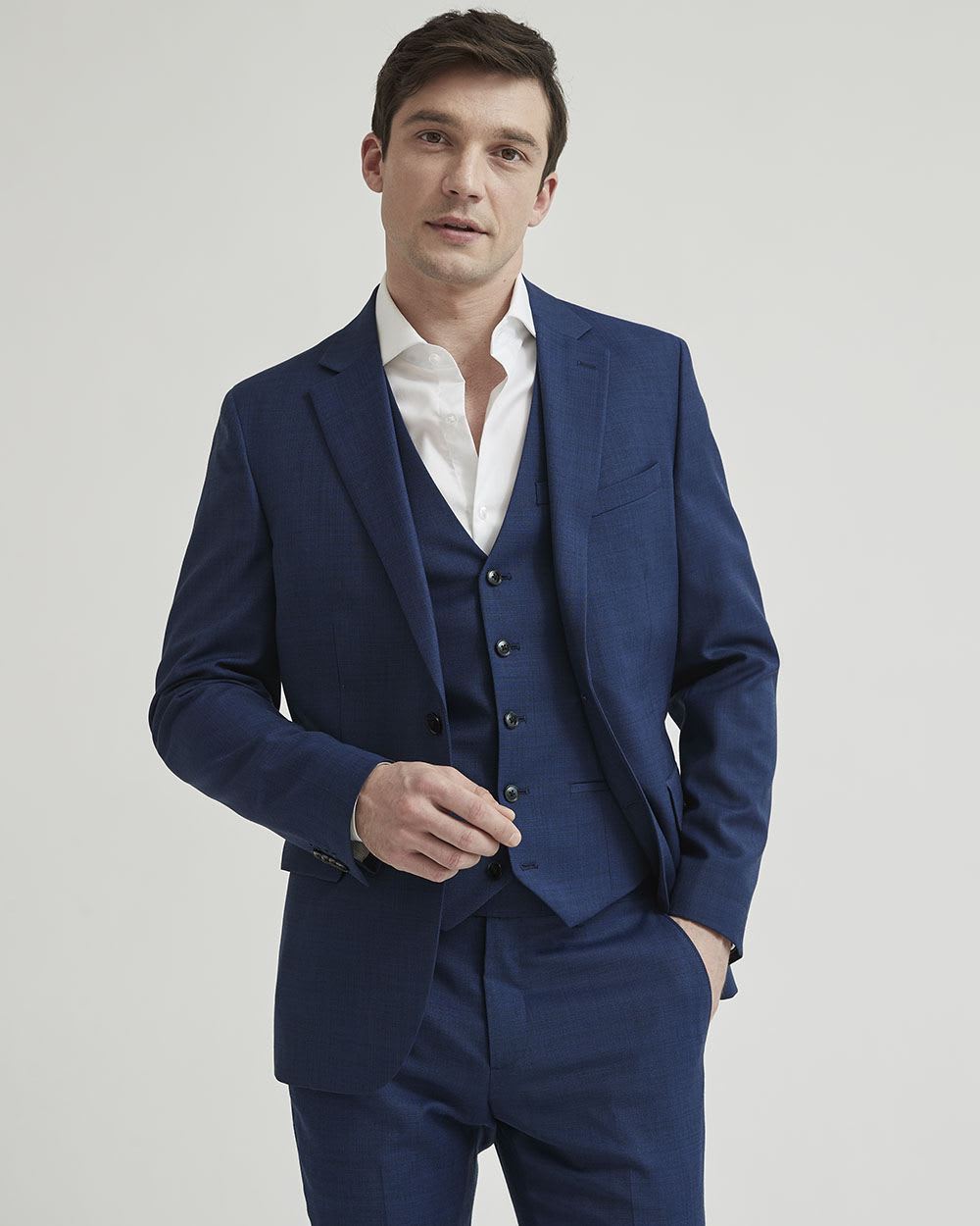 Medium Blue Wool Essential Blazer