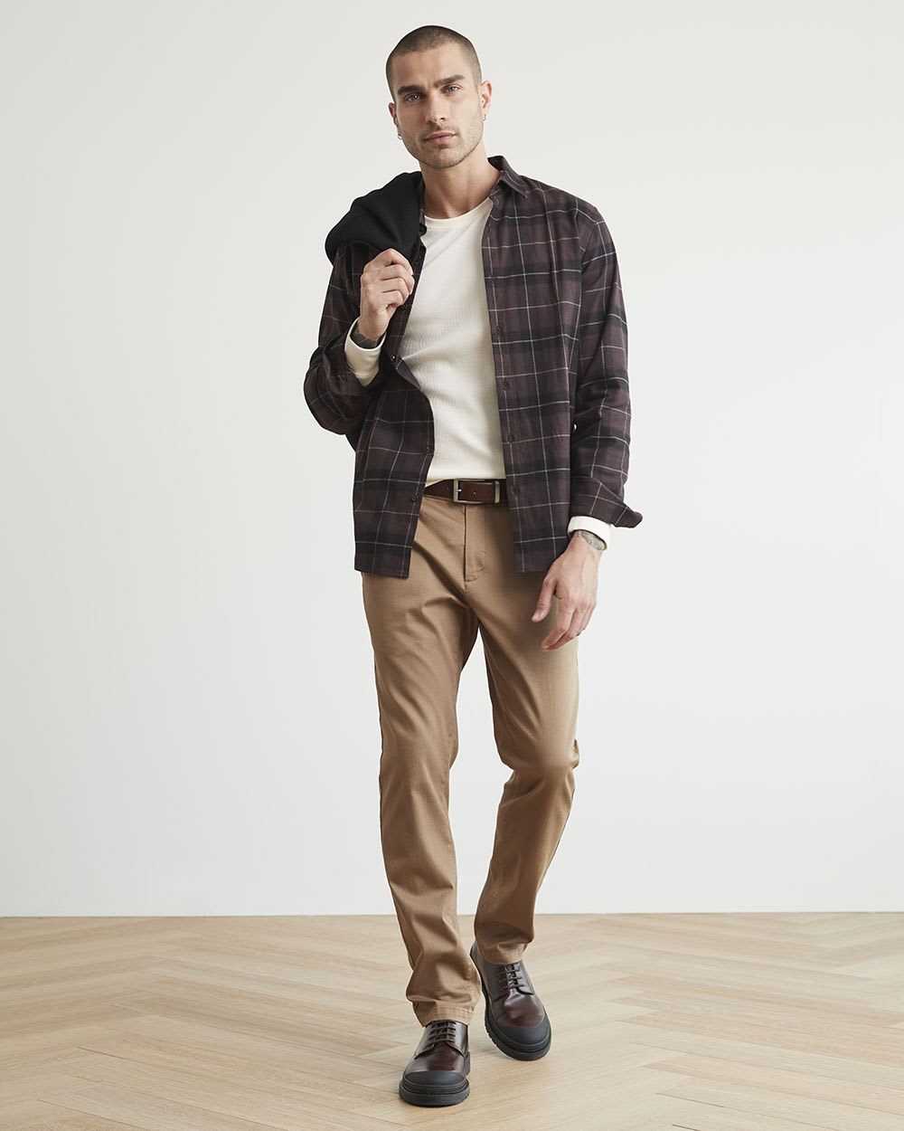 Regular-Fit Plaid Flannel Shirt