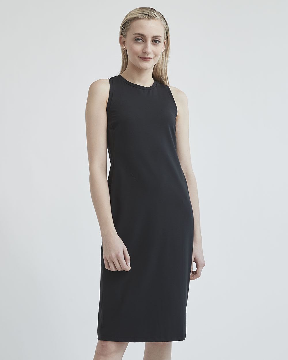 4-Way Stretch Sleeveless Fitted Midi Dress