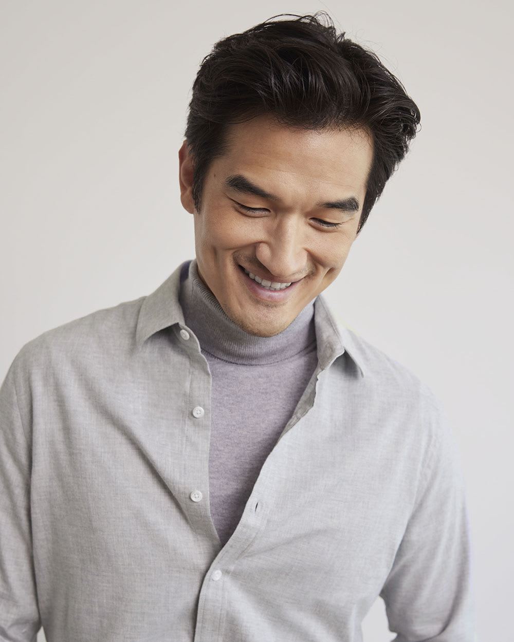 Slim-Fit Solid Flannel Shirt