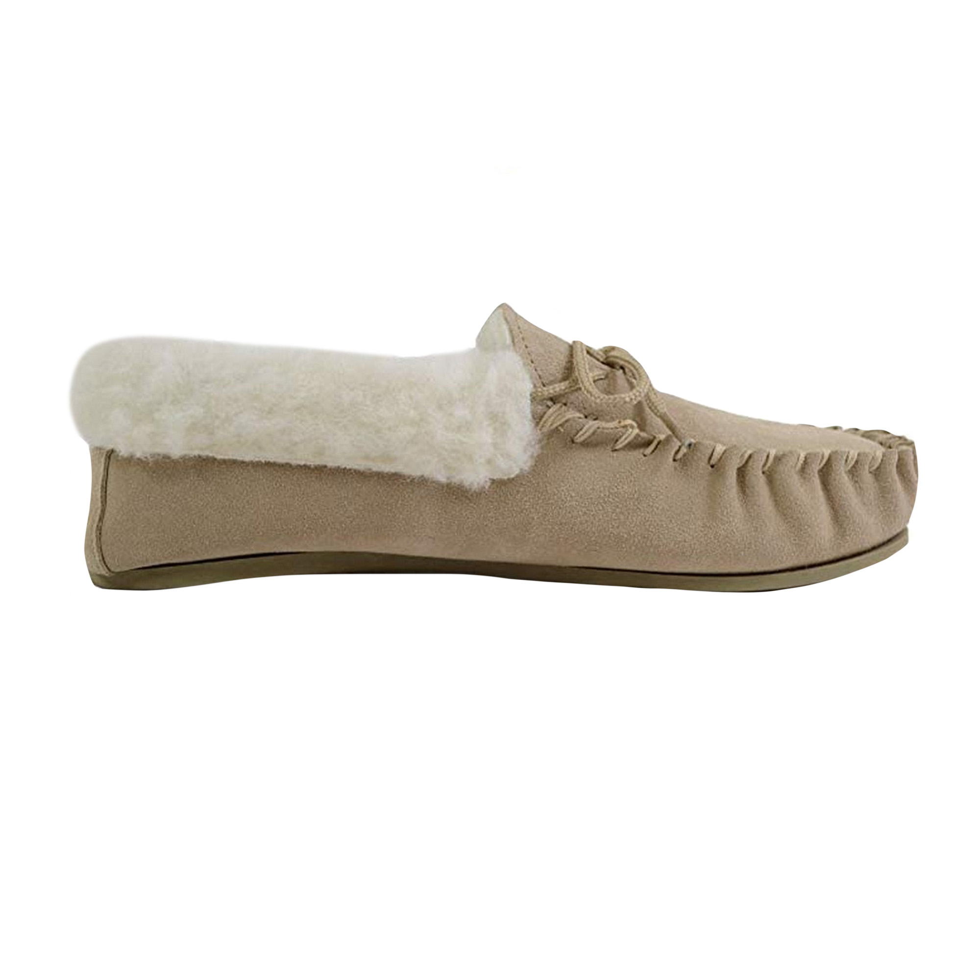 Eastern Counties Leather - Womens/Ladies Hard Sole Wool Lined Moccasins