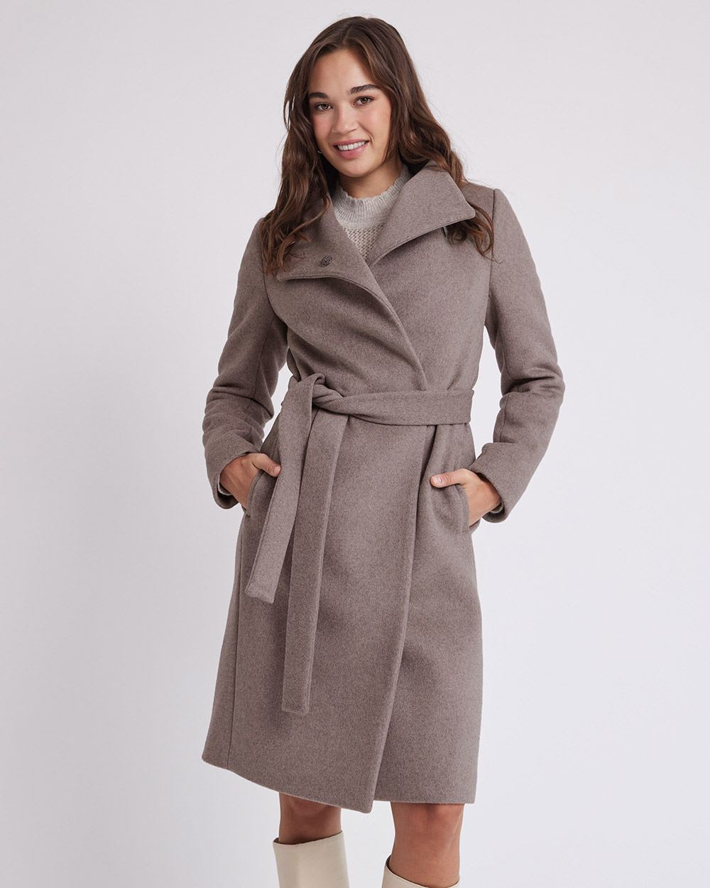 Classic Wool Coat with Polyfill Insulation