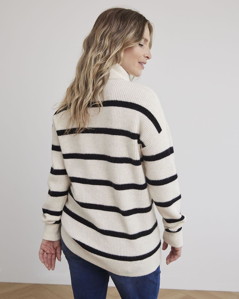 Relaxed-Fit Turtleneck Sweater - Thyme Maternity