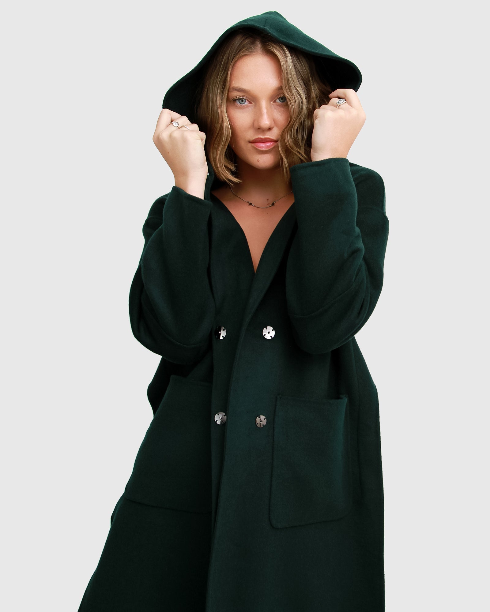 Belle & Bloom Walk This Way Wool Blend Oversized Coat