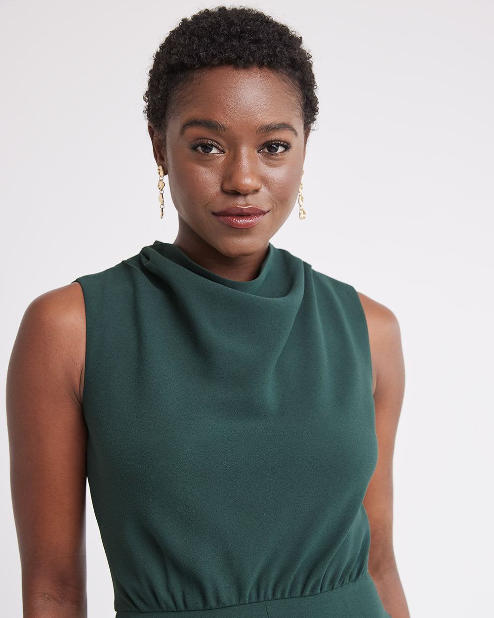 Sleeveless Wide-Leg Jumpsuit with Open Back